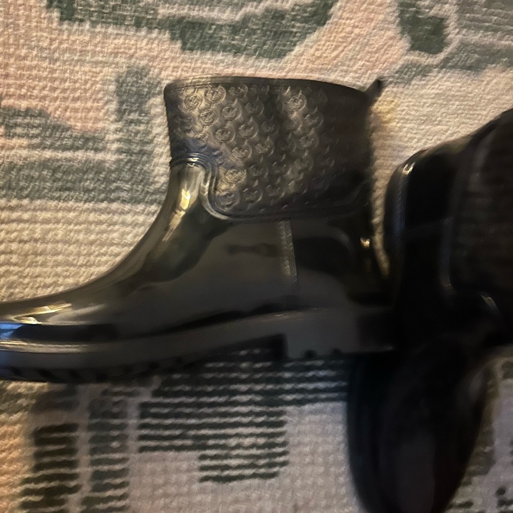 Michael Kors Black Embossed Ankle Boots